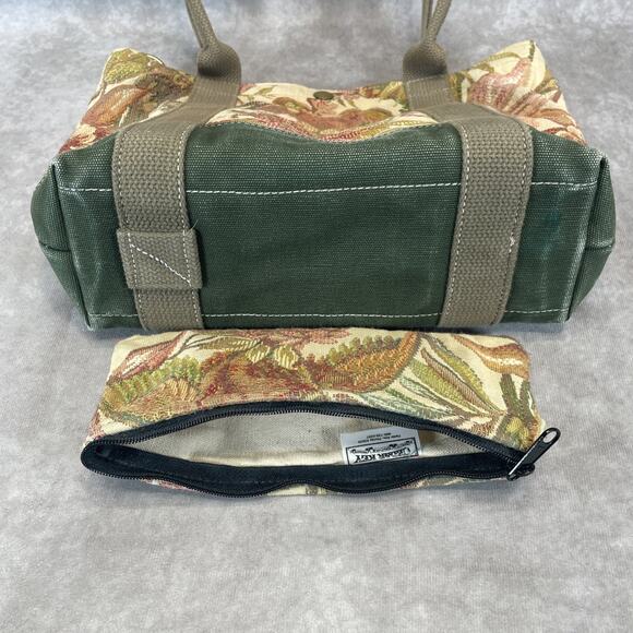 Vtg Cedar Key Canvas Tapestry Bag & Wallet Set Toucan Tropical Floral Mini Tote - Picture 5 of 11